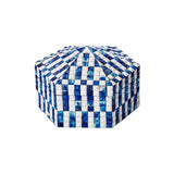 Blue and White Tent Hexagonal Covered Box