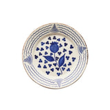 Casa Nuno Blue and White Dinner Plate Pomegranate/Waves