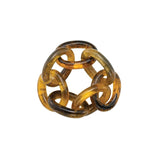 Bodrum Chain Link Napkin Rings Tortoise Set of 4