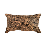Leopard print pillow on a white background
