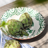 Casa Nuno Green/White Bowl