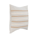 Decorative pillow with horizontal stripes on a white background