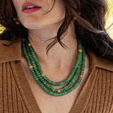 Berry & Bead Triple Strand Necklace Meadow Jade
