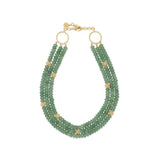 Berry & Bead Triple Strand Necklace Meadow Jade