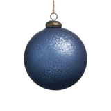 Blue Mercury Glass Ball Ornament
