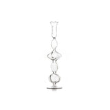 Clear Glass Candlestick with Flat Ball - no sku