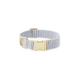 Dog Collar Dusty Blue Stripe