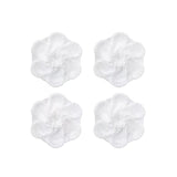 Fleur De Lis White Oyster Plate Set of 4