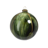 Green Water Color Glass Ornament