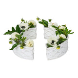 Juliska Berry & Thread Petite Parterre Garden Half Circle Vase Set/2