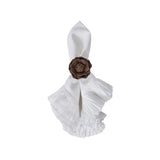 Juliska Camellia Napkin Ring Set/4