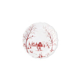 Juliska Country Estate Winter Frolic Party Plate Set of 4 Ruby