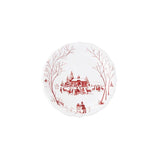 Juliska Country Estate Winter Frolic Party Plate Set of 4 Ruby
