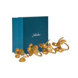 Juliska Forest Walk Leaf Napkin Ring Assorted Set/4