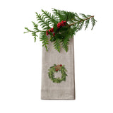 Juniper Wreath Linen Towel Christmas