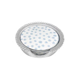 Light Blue Dotty and Stripe Beaded Coaster Set