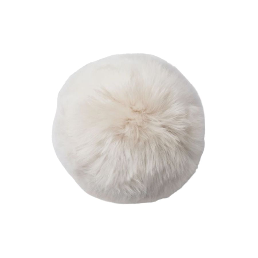 Linen Longwool Round Cushion