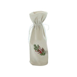 Natale Sprig Velvet Wine Bag