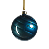 Pearl Luster Glass Ball Ornament Blue