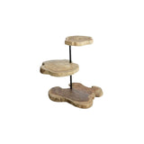 Rustic Wood 3-Tier Pedestal