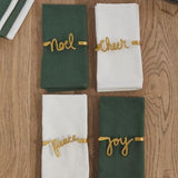 Season's Reasons Napkin Rings Set of 4