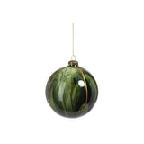 Shiny Green Water Color Glass Ornament