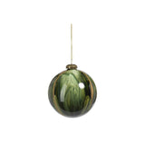 Shiny Green Water Color Glass Ornament