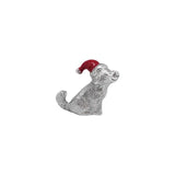 Sitting Lab with Santa Hat Napkin Weight