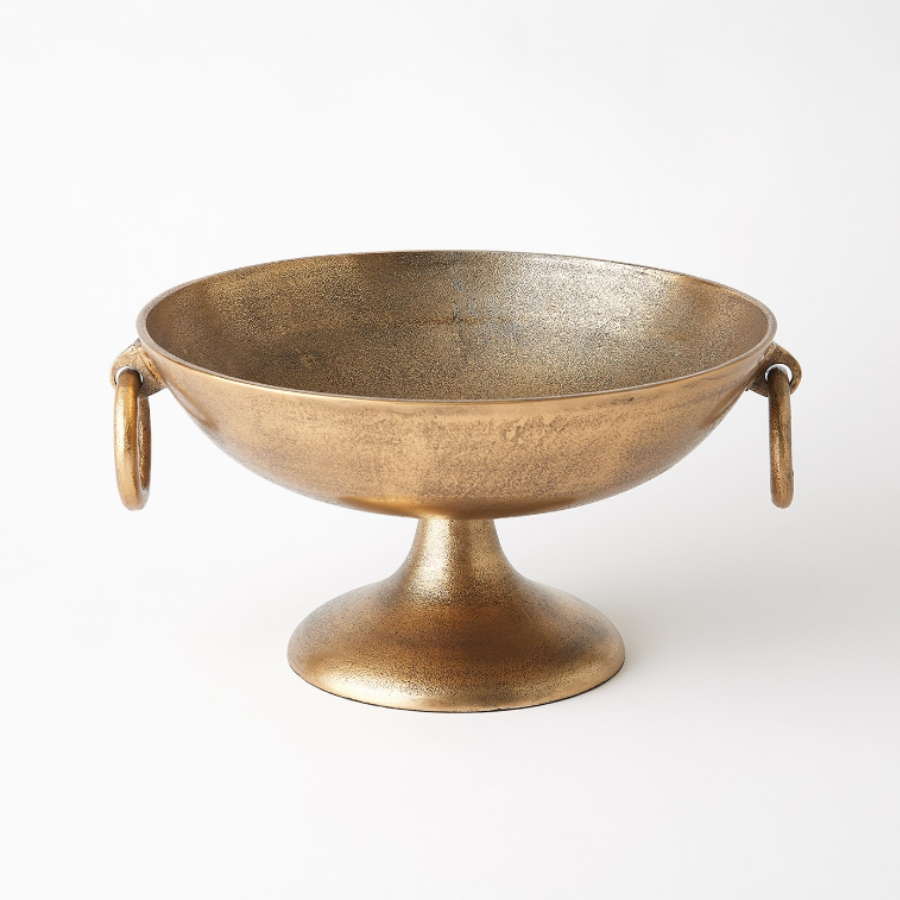 Ring Handle Bowl-Antique Brass