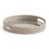 Burma Rattan Round Serving Tray