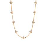 Berry Clover Double Sided Necklace-MOP