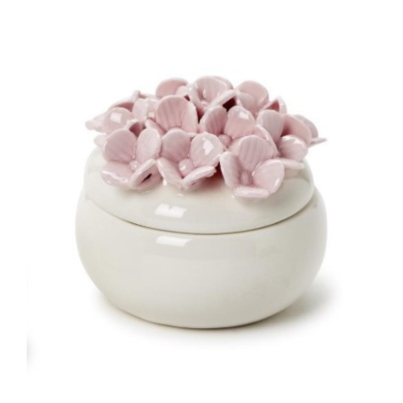 Hydrangea Trinket Jewelry Box with Lid