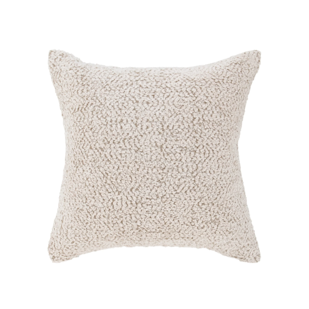 Textured square pillow on a white background