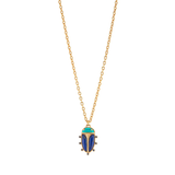 Scarab Charm Necklace, 16"+2"