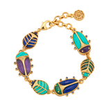 Scarab Family Link Bracelet, 7"+1.5"