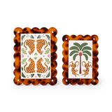 Tortoise Print Scalloped Edge Acrylic Photo Frames