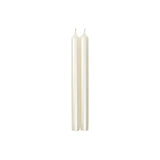 White Pearlescent Straight Taper 10" Candles