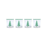 Woodland Trees Double Old Fashion Glasses Set of 4