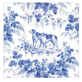 Hunting Toile Linen Cocktail Napkin