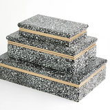 Arthur Terrazzo Box-Black/White