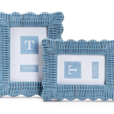 Blue Wicker Weave Photo Frame