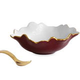 Encanto Colette Mini Bowl w/spoon (Bordeaux and White)