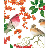 Birds and Berries White Guest Towel