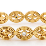 Monique Hinged Bangle - Clear Cubic Zirconia