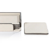 Nappa Leather Coasters on Tray/Set of 4