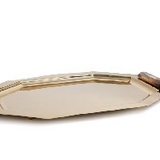 Octagon Alloy Tray with Horn Handles