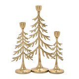 Set of 3 tree Taper Candleholders