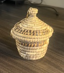 African Small Lidded Basket