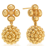 Berry Clover Drop Earrings - Gold