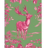 Stag Toile Rasberry/Sage Guest Towel